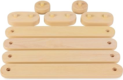 TippyToe Kids Balance Board Wooden Wobble Board, Toddler, Yoga Curvy  Board,Rocker Board Natural Wood for Kids,Adults