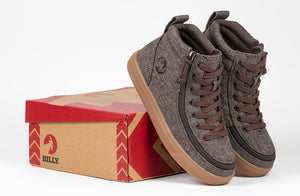 Brown Jersey BILLY Street High Tops -Shoekid.ca