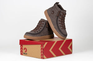 Brown Jersey BILLY Street High Tops -Shoekid.ca