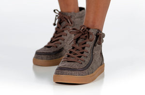 Brown Jersey BILLY Street High Tops -Shoekid.ca