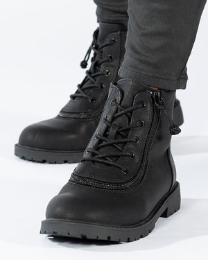 Kid's Black BILLY Boots -Shoekid.ca