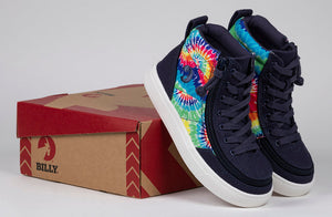 Navy Tie Dye BILLY Street High Tops -Shoekid.ca