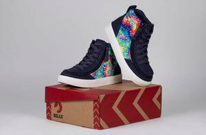 Navy Tie Dye BILLY Street High Tops -Shoekid.ca