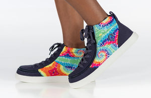 Navy Tie Dye BILLY Street High Tops -Shoekid.ca