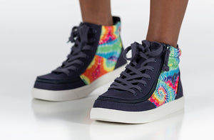 Navy Tie Dye BILLY Street High Tops -Shoekid.ca