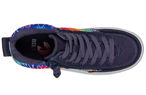 Navy Tie Dye BILLY Street High Tops -Shoekid.ca