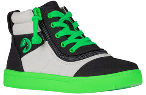 Black/Green BILLY Street Short Wrap High Tops -Shoekid.ca