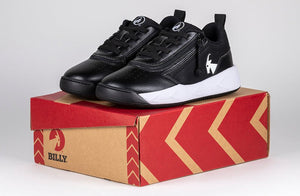 Black/White BILLY Sport Court Athletic Sneakers -Shoekid.ca