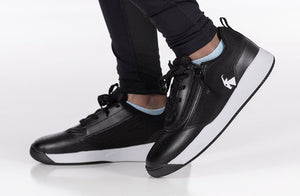 Black/White BILLY Sport Court Athletic Sneakers -Shoekid.ca