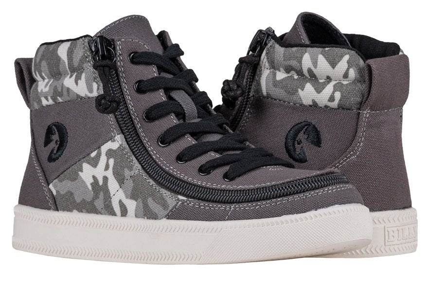 Kid's Grey Camo BILLY Street High Tops -Shoekid.ca