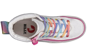 White Rainbow BILLY Classic Lace Highs -Shoekid.ca