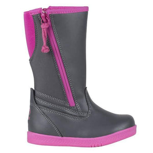 Billy Kids Gray Fuchsia BILLY Rain Waterproof Rain Boots - ShoeKid.ca