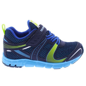 Tsukihoshi Velocity Navy/Sky Boys Running Shoes (Machine Washable) - ShoeKid.ca